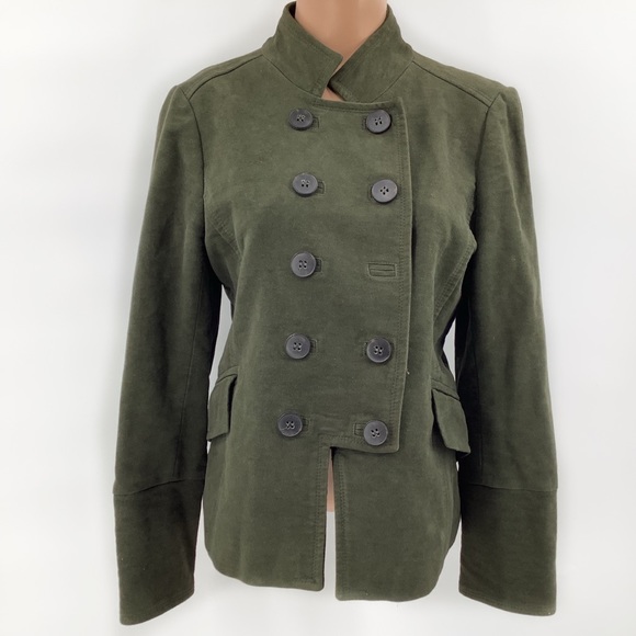 Zara Woman Green Button Up Jacket Sz L - Picture 1 of 9